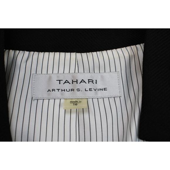 Tahari Arthur S Levine Blazer Womens 16 Black Hook Closure - Picture 6 of 15